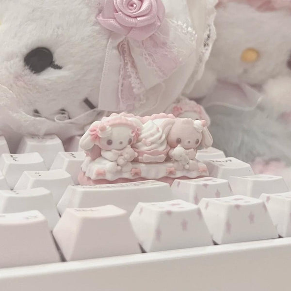 サンリオ　シュガーバニーズ　ブーツキーパー サンリオ］シュガーバニーズ 手作り キーキャップ【メカニカル