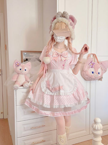 ［洋服］ロリータ ワンピース ピンク【小心动】