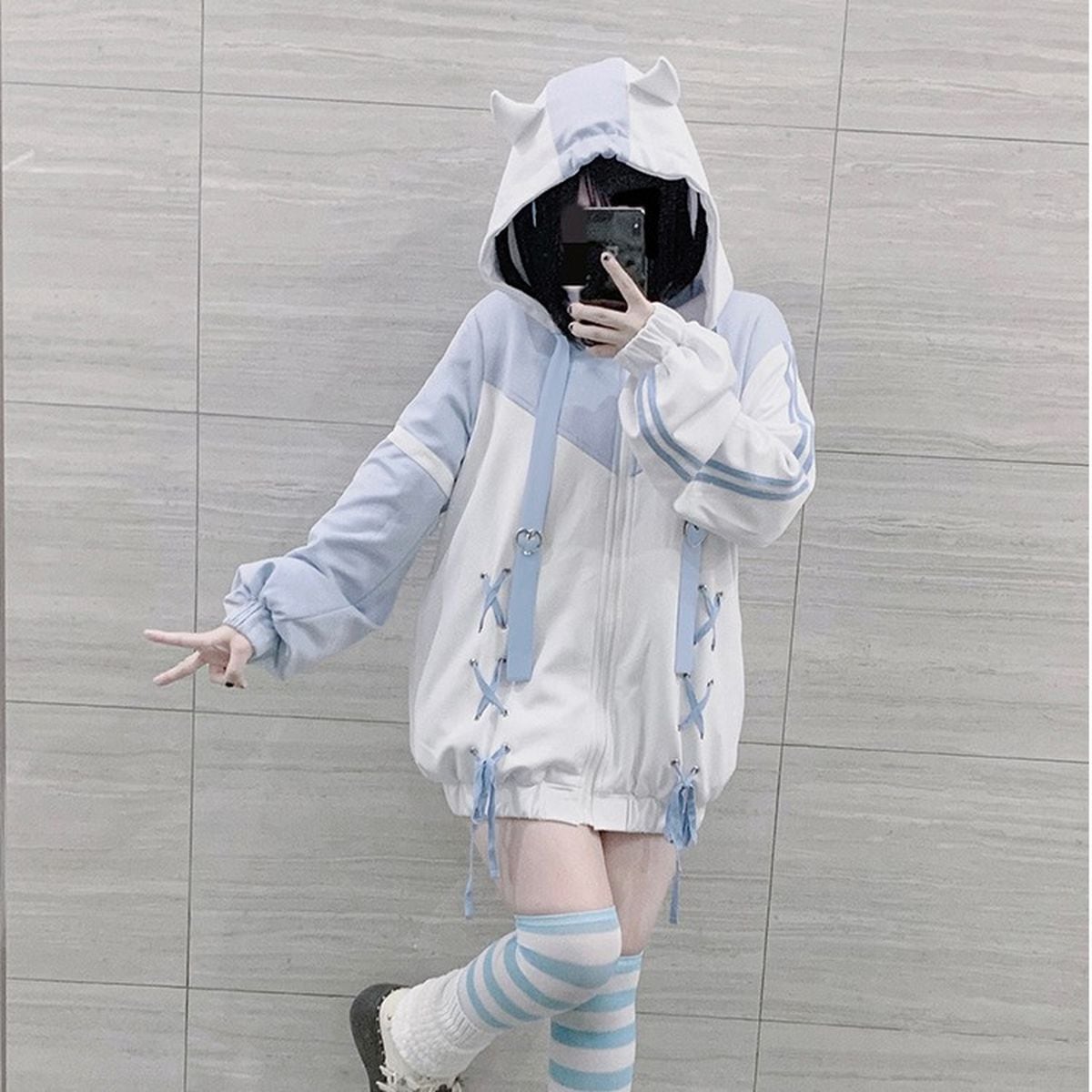 洋服］サブカル トップス オーバーサイズパーカー【TKXYRC】 – candymoon