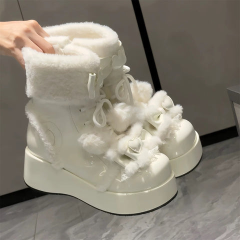 ［靴］ロリータ ファーミドルブーツ【O3Q66P】