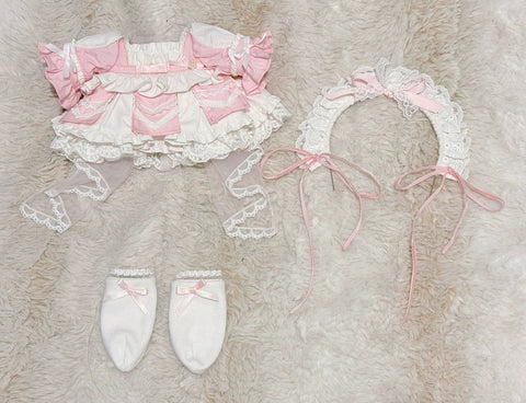 ［ぬい服］30cm 無属性 ぬいぐるみ用 お洋服【白桃】