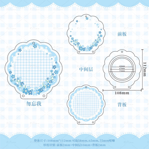 ［推し活グッズ］缶バッジ アクリルフレーム 58~75mm【3K7D1O】