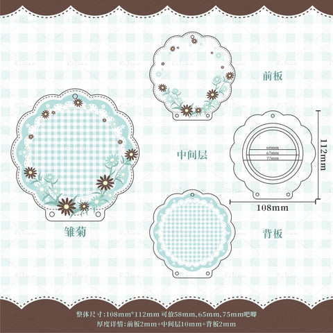 ［推し活グッズ］缶バッジ アクリルフレーム 58~75mm【3K7D1O】