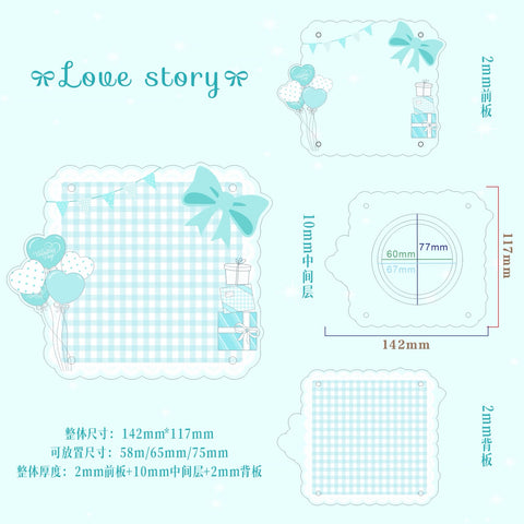 ［推し活グッズ］缶バッジ アクリルフレーム 58/65/75mm【D1K2WJ】