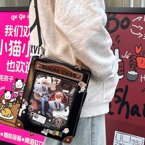 ［バッグ］缶バッジ用 痛バッグ ショルダーバッグ【AYFIG4】