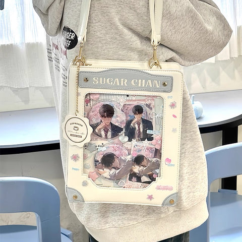 ［バッグ］缶バッジ用 痛バッグ ショルダーバッグ【AYFIG4】