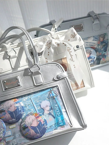 ［バッグ］缶バッジ用 痛バッグ トートバッグ【I2C4Q8】