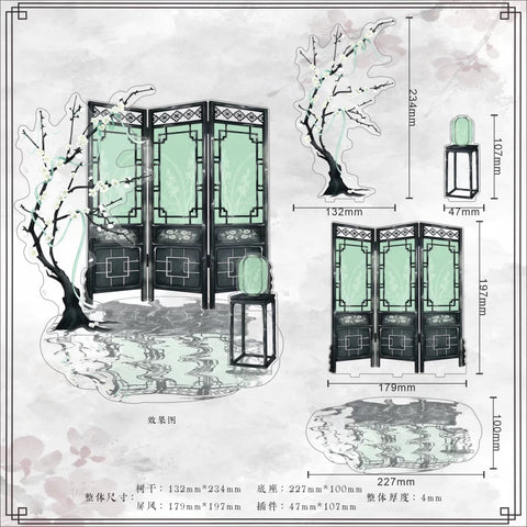 ［推し活グッズ］アクリル 背景 スタンド 梅【6HE3N3】