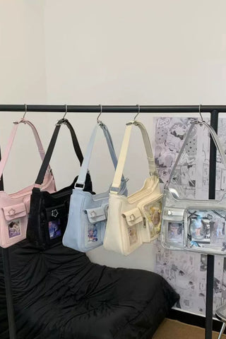 ［バッグ］缶バッジ用 痛バッグ トートバッグ【X0N9N7】