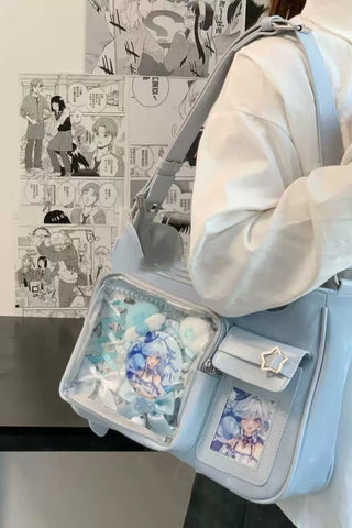 ［バッグ］缶バッジ用 痛バッグ トートバッグ【X0N9N7】
