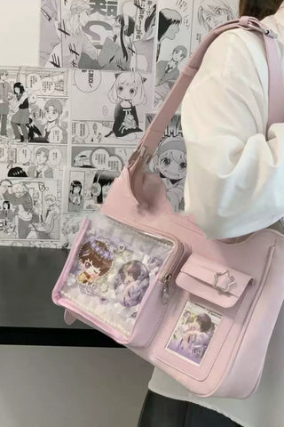 ［バッグ］缶バッジ用 痛バッグ トートバッグ【X0N9N7】