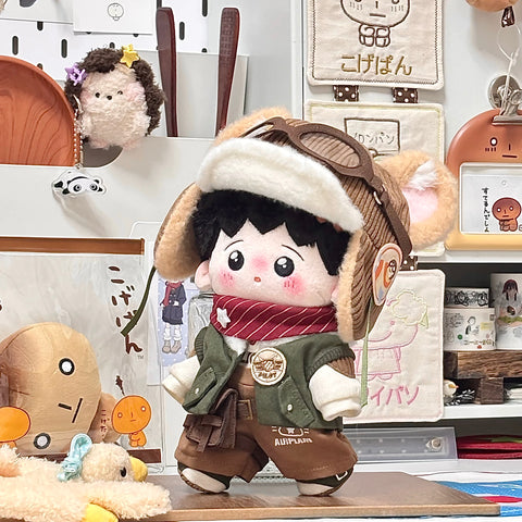 ［ぬい服］20cm 無属性 ぬいぐるみ用服【飞行员】
