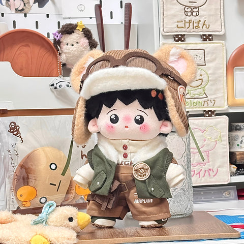 ［ぬい服］20cm 無属性 ぬいぐるみ用服【飞行员】