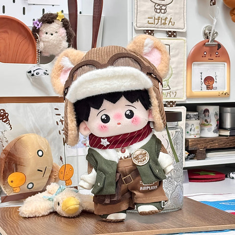 ［ぬい服］20cm 無属性 ぬいぐるみ用服【飞行员】