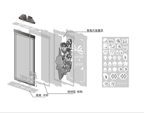 ［推し活グッズ］アクリルフレーム パーツ セット 5層【U1X3Z8】