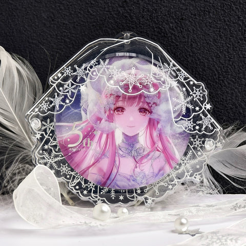 ［推し活グッズ］缶バッジ アクリルフレーム 透明 58/75mm【L1N0Z4】