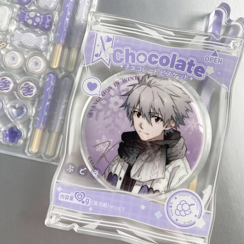 ［推し活グッズ］缶バッジ アクリルフレーム 58～75mm【A56LG8】