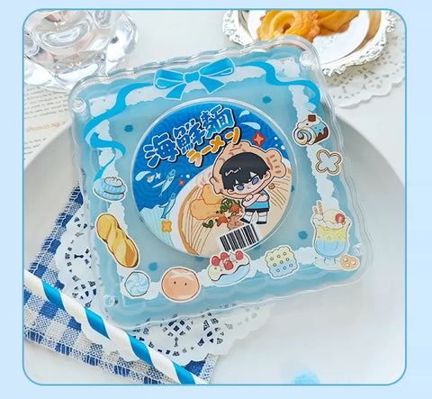 ［推し活グッズ］コースター 缶バッジ アクリルフレーム+パーツ セット【M5KLGJ】