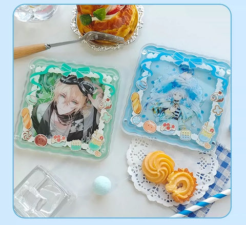 ［推し活グッズ］コースター 缶バッジ アクリルフレーム+パーツ セット【M5KLGJ】
