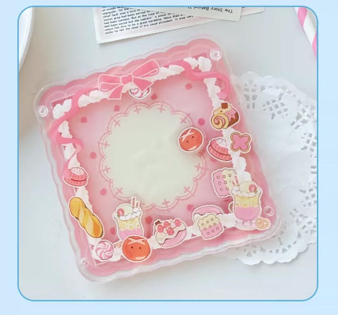 ［推し活グッズ］コースター 缶バッジ アクリルフレーム+パーツ セット【M5KLGJ】