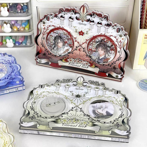 ［推し活グッズ］缶バッジアクリルフレーム 58～75mm【W8J5S8】