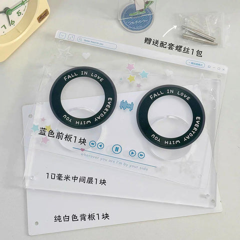 ［推し活グッズ］缶バッジ用アクリルフレーム 58mm【J5L6U5】