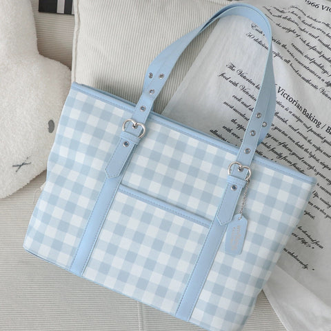 ［バッグ］チェック トートバッグ【990W41】