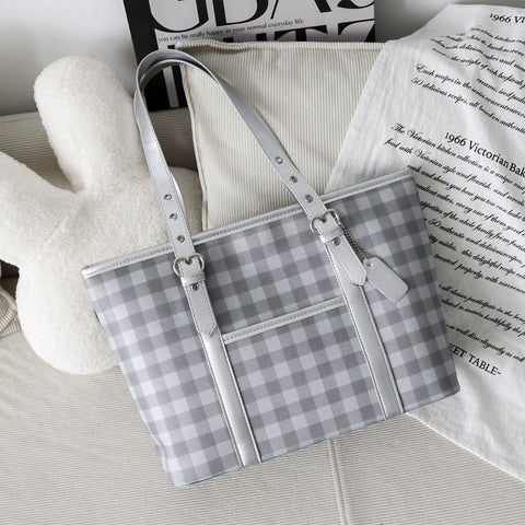 ［バッグ］チェック トートバッグ【990W41】