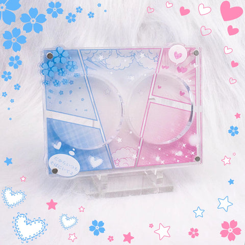 ［推し活グッズ］缶バッジアクリルフレーム 58～75mm【D6P9U7】