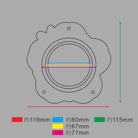 ［推し活グッズ］缶バッジアクリルフレーム 58～75mm【F2U7N1】