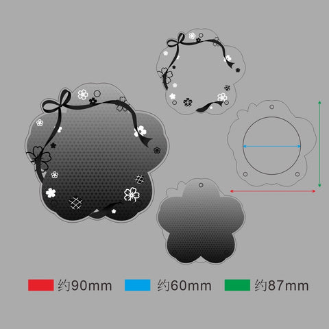［推し活グッズ］缶バッジアクリルフレーム 58～75mm【F2U7N1】