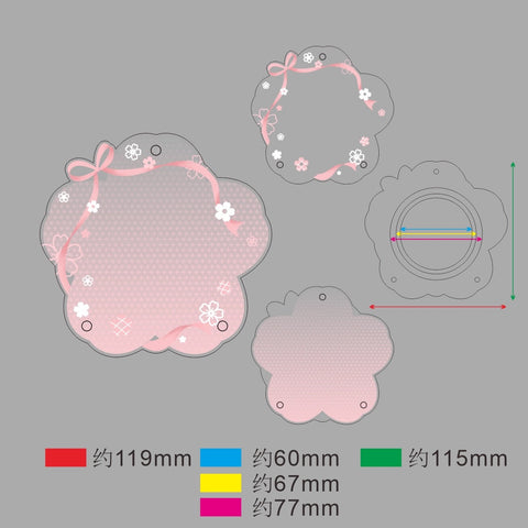 ［推し活グッズ］缶バッジアクリルフレーム 58～75mm【F2U7N1】