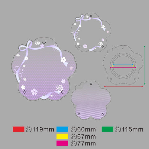 ［推し活グッズ］缶バッジアクリルフレーム 58～75mm【F2U7N1】
