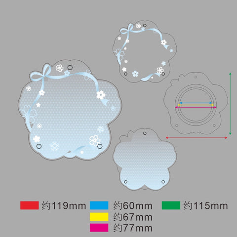 ［推し活グッズ］缶バッジアクリルフレーム 58～75mm【F2U7N1】