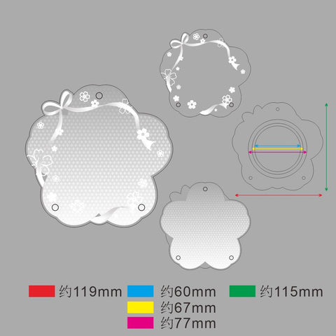［推し活グッズ］缶バッジアクリルフレーム 58～75mm【F2U7N1】
