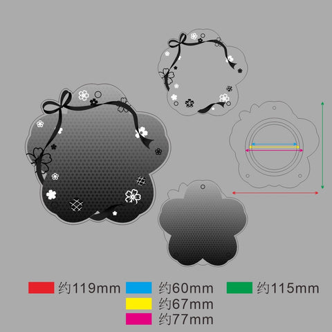 ［推し活グッズ］缶バッジアクリルフレーム 58～75mm【F2U7N1】