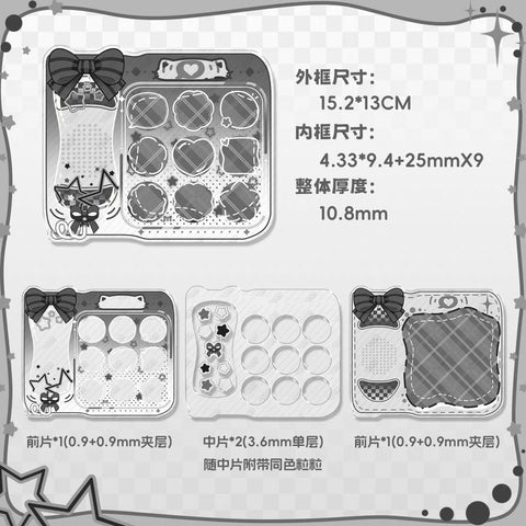 ［推し活グッズ］缶バッジ アクリルフレーム 25mm【36UVIY】
