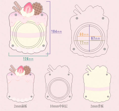 ［推し活グッズ］缶バッジアクリルフレーム 58～75mm【Y2F5Y3】