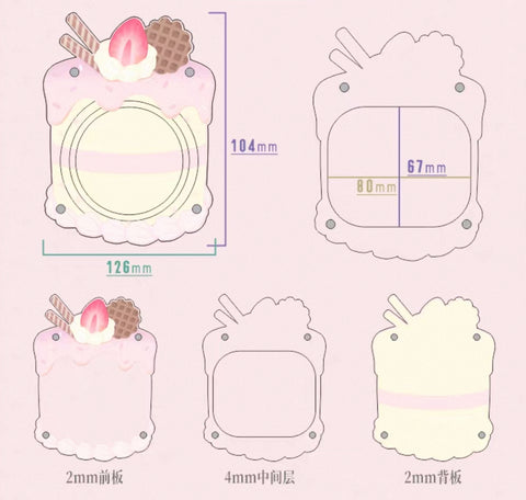 ［推し活グッズ］缶バッジアクリルフレーム 58～75mm【Y2F5Y3】