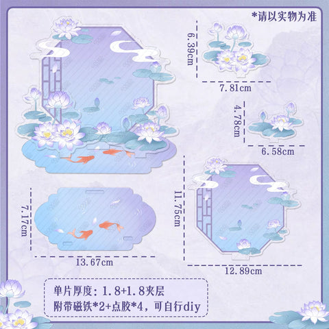 ［推し活グッズ］缶バッジ用 アクリル 背景 スタンド【4X4EJ5】