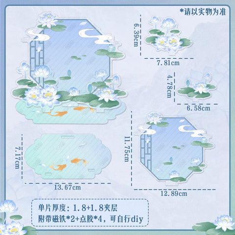 ［推し活グッズ］缶バッジ用 アクリル 背景 スタンド【4X4EJ5】