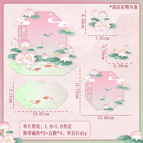 ［推し活グッズ］缶バッジ用 アクリル 背景 スタンド【4X4EJ5】