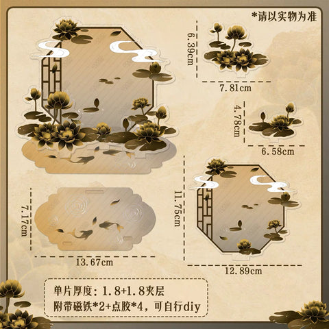 ［推し活グッズ］缶バッジ用 アクリル 背景 スタンド【4X4EJ5】