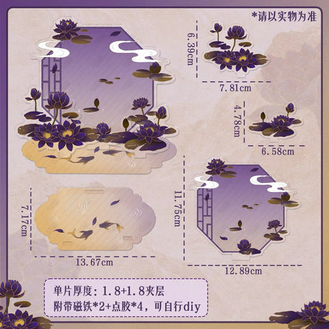 ［推し活グッズ］缶バッジ用 アクリル 背景 スタンド【4X4EJ5】
