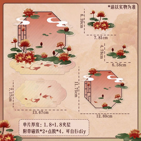 ［推し活グッズ］缶バッジ用 アクリル 背景 スタンド【4X4EJ5】