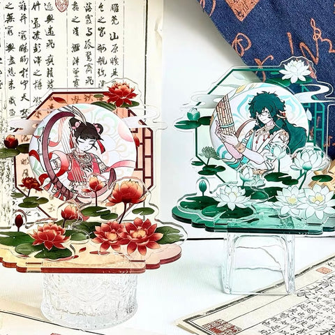 ［推し活グッズ］缶バッジ用 アクリル 背景 スタンド【4X4EJ5】