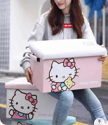 [サンリオ］カー用品 車 折りたたみ 収納ボックス