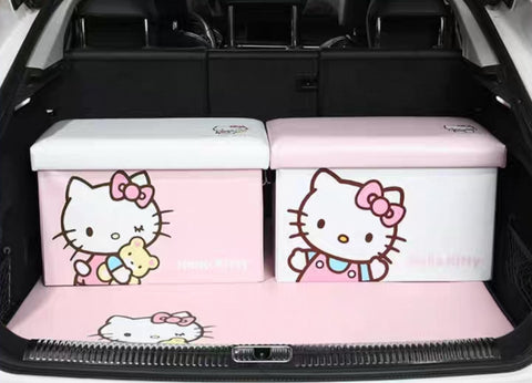 [サンリオ］カー用品 車 折りたたみ 収納ボックス