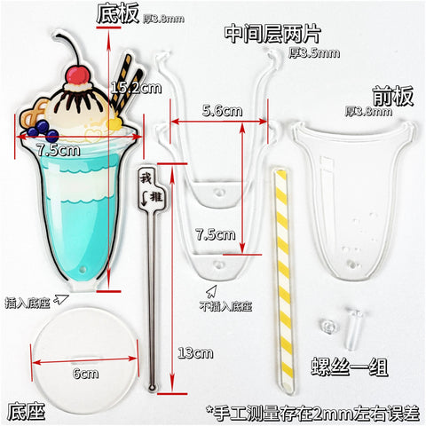 ［推し活グッズ］アクリル 缶バッジ スタンド【Y3D9U2】