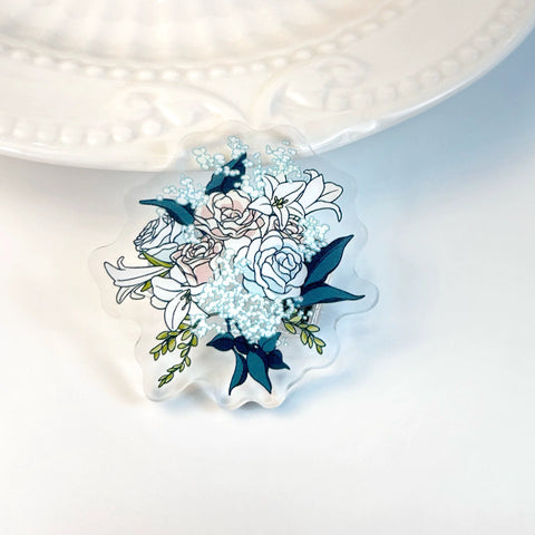 ［推し活グッズ］アクリル 花 クリップ【I7Z9A0】